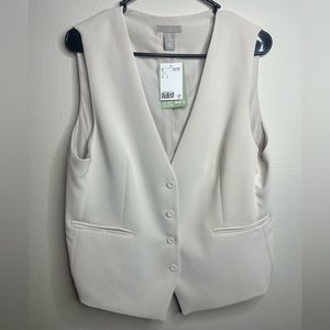 H&M Cream Button Vest